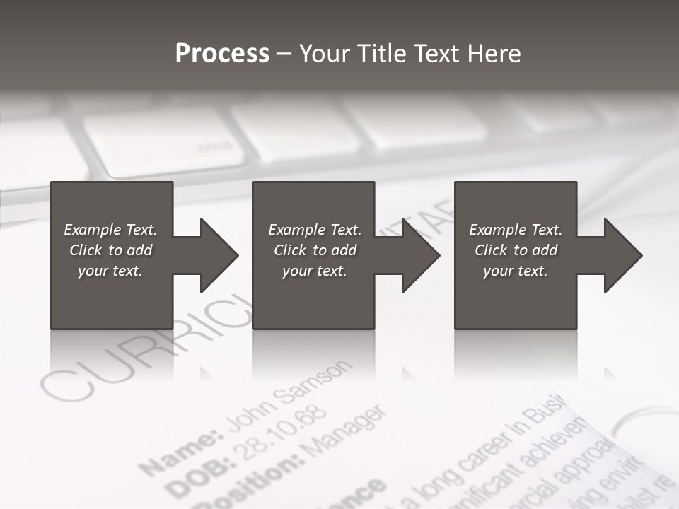 Job Application Colour Words PowerPoint Template