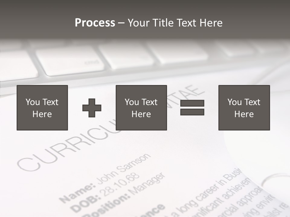 Job Application Colour Words PowerPoint Template