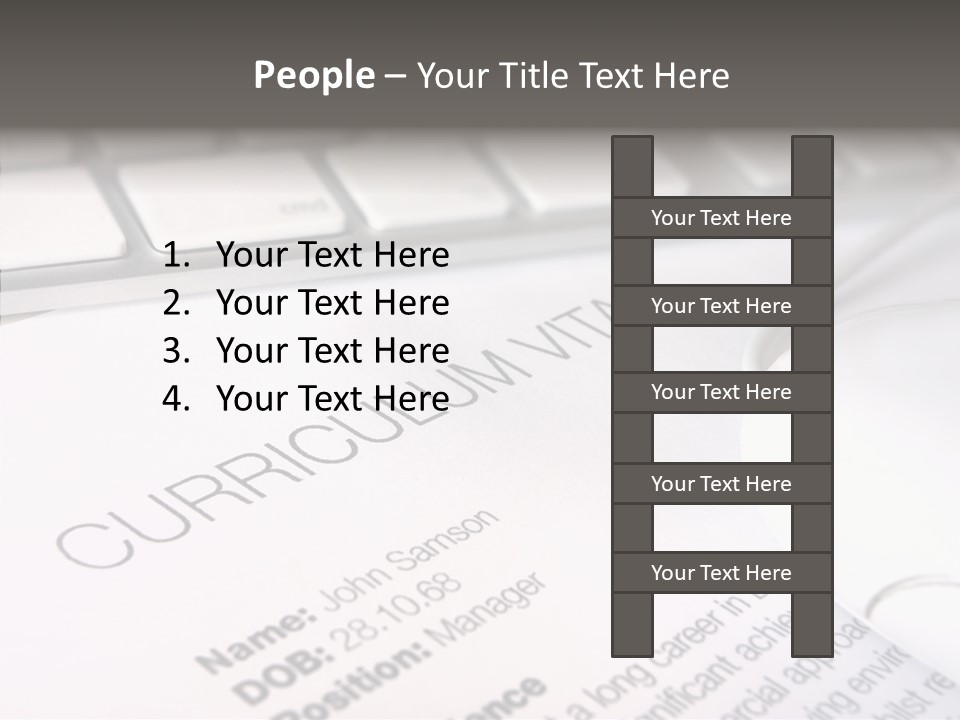 Job Application Colour Words PowerPoint Template