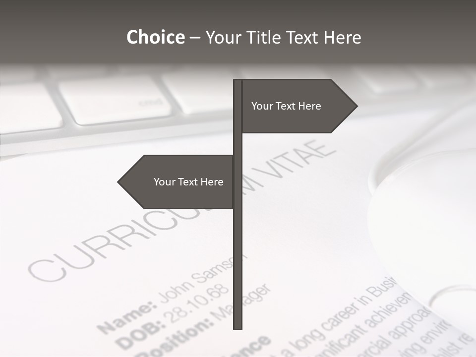 Job Application Colour Words PowerPoint Template