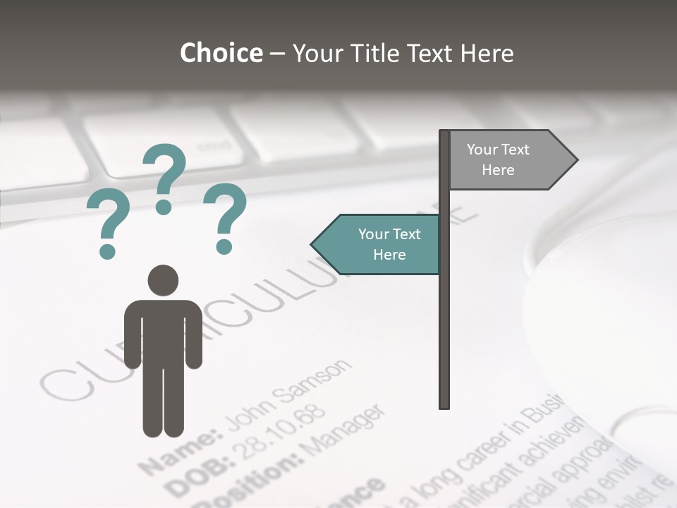 Job Application Colour Words PowerPoint Template