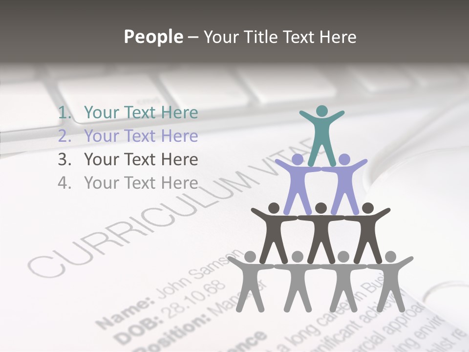 Job Application Colour Words PowerPoint Template