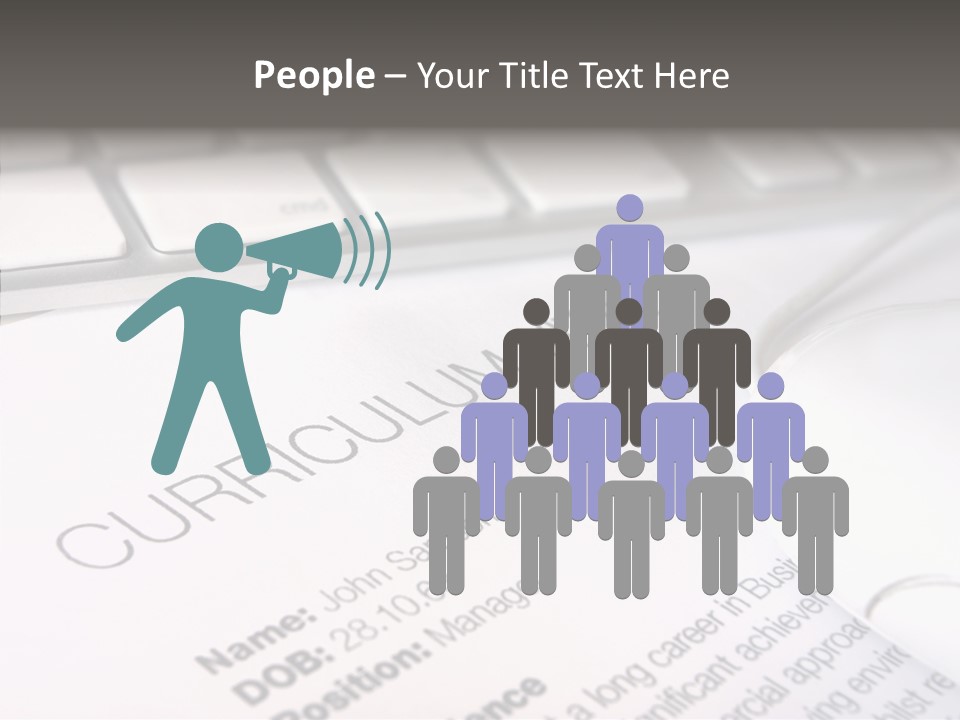 Job Application Colour Words PowerPoint Template