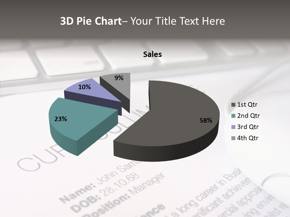 Job Application Colour Words PowerPoint Template
