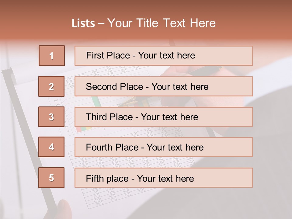 Work Information Data PowerPoint Template