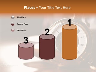 Minute Hand Roman Numeral Cog PowerPoint Template