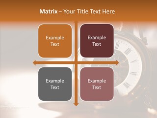 Minute Hand Roman Numeral Cog PowerPoint Template