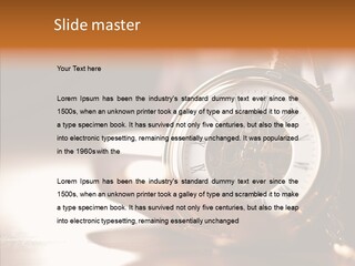 Minute Hand Roman Numeral Cog PowerPoint Template