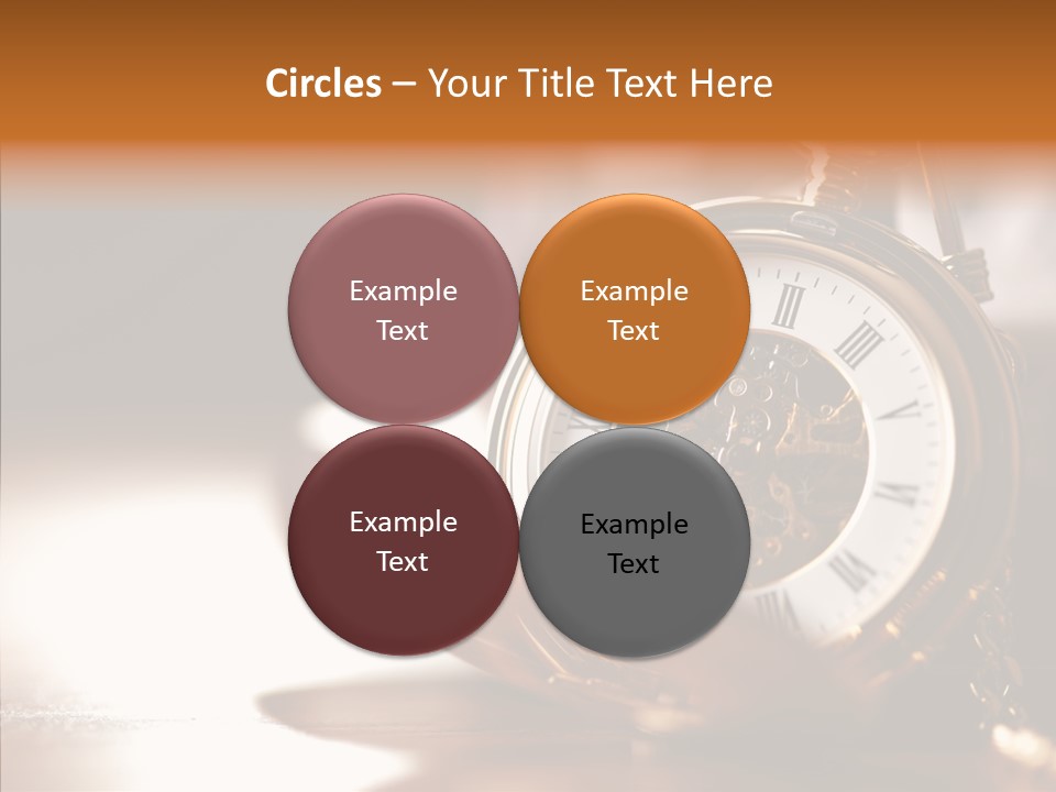Minute Hand Roman Numeral Cog PowerPoint Template