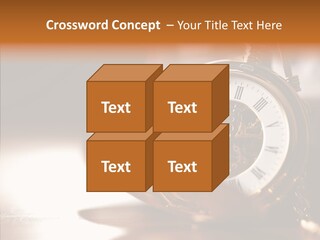 Minute Hand Roman Numeral Cog PowerPoint Template