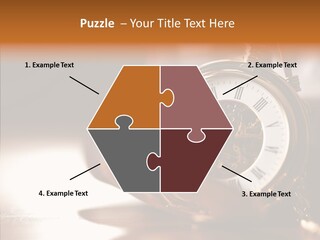 Minute Hand Roman Numeral Cog PowerPoint Template