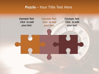 Minute Hand Roman Numeral Cog PowerPoint Template