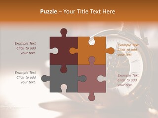 Minute Hand Roman Numeral Cog PowerPoint Template