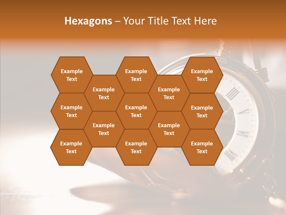 Minute Hand Roman Numeral Cog PowerPoint Template