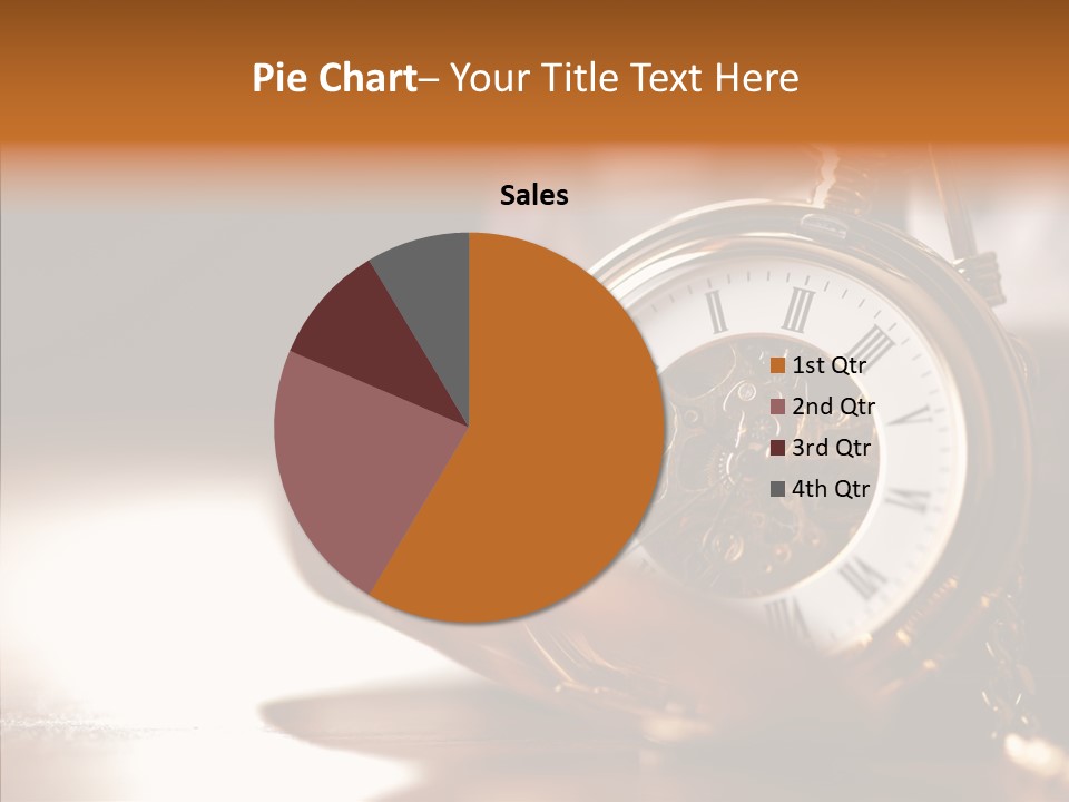 Minute Hand Roman Numeral Cog PowerPoint Template