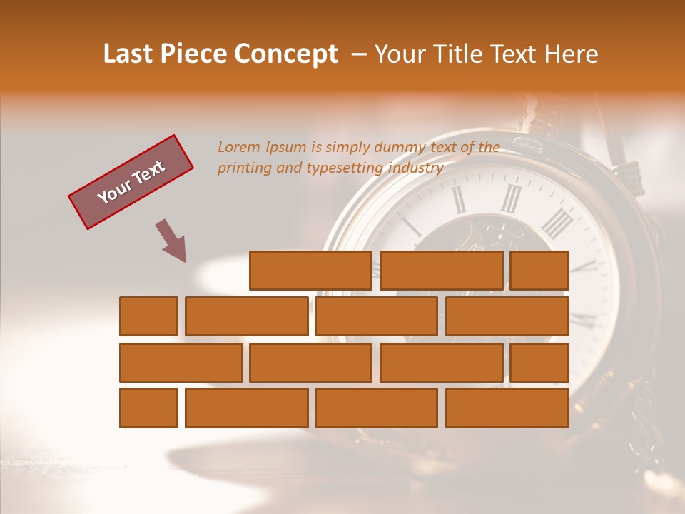 Minute Hand Roman Numeral Cog PowerPoint Template