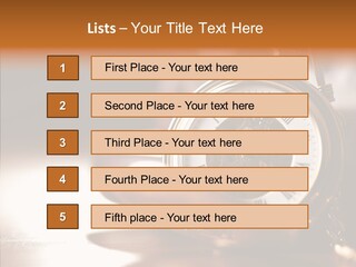 Minute Hand Roman Numeral Cog PowerPoint Template