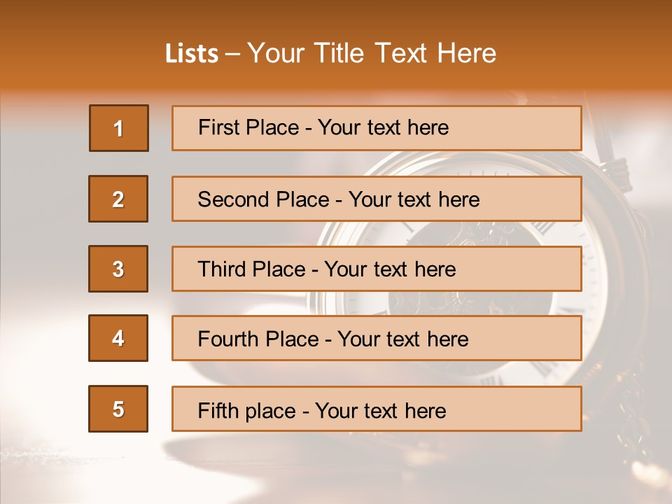 Minute Hand Roman Numeral Cog PowerPoint Template