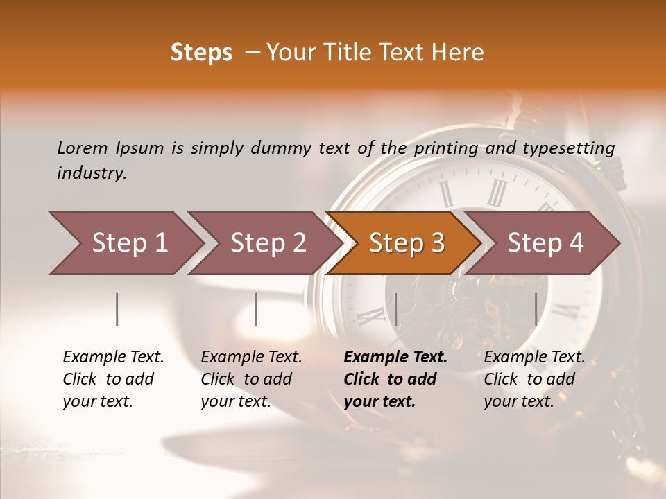 Minute Hand Roman Numeral Cog PowerPoint Template