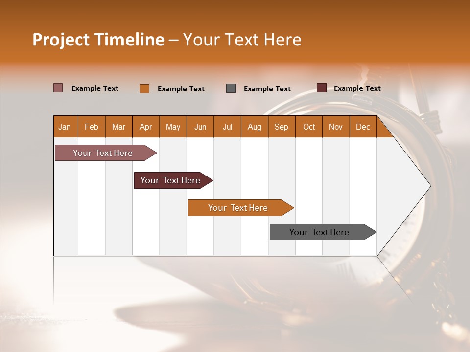 Minute Hand Roman Numeral Cog PowerPoint Template