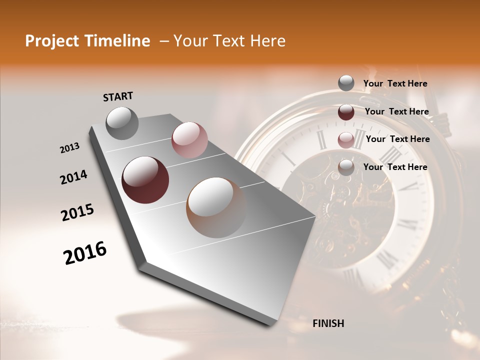 Minute Hand Roman Numeral Cog PowerPoint Template