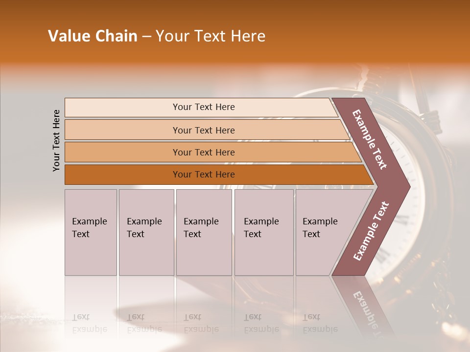 Minute Hand Roman Numeral Cog PowerPoint Template