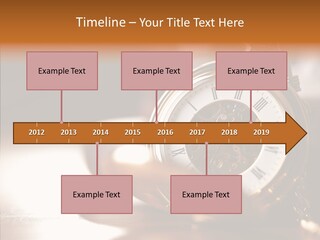 Minute Hand Roman Numeral Cog PowerPoint Template