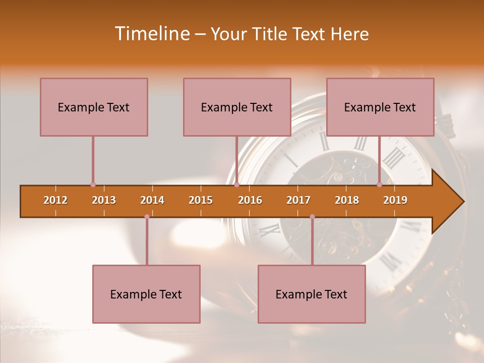 Minute Hand Roman Numeral Cog PowerPoint Template