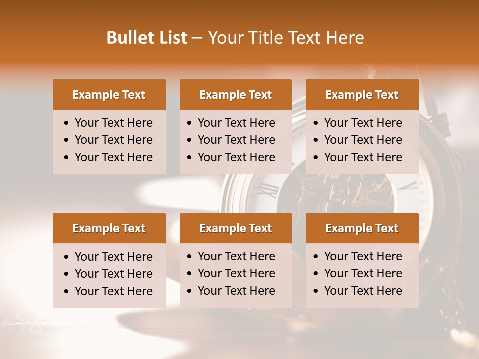 Minute Hand Roman Numeral Cog PowerPoint Template