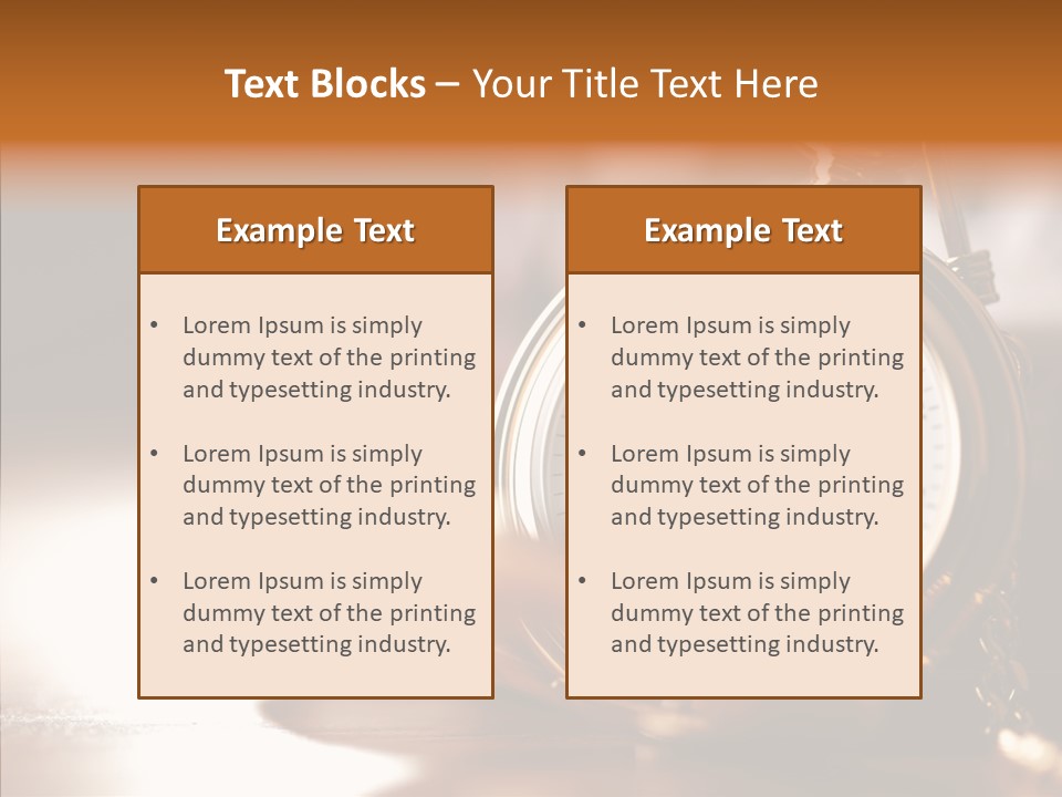Minute Hand Roman Numeral Cog PowerPoint Template