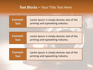 Minute Hand Roman Numeral Cog PowerPoint Template