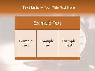 Minute Hand Roman Numeral Cog PowerPoint Template
