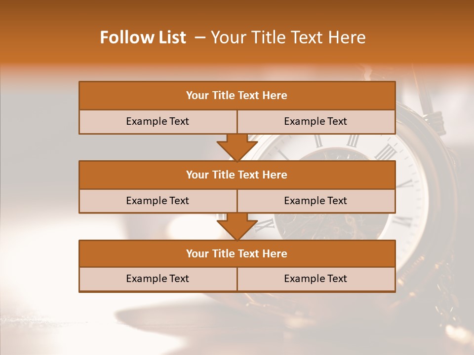 Minute Hand Roman Numeral Cog PowerPoint Template