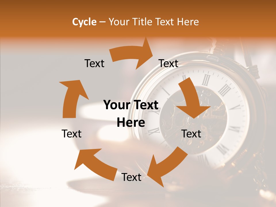 Minute Hand Roman Numeral Cog PowerPoint Template