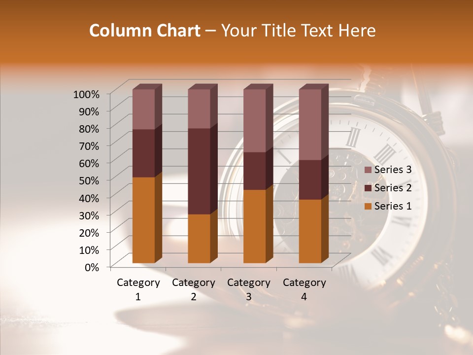 Minute Hand Roman Numeral Cog PowerPoint Template