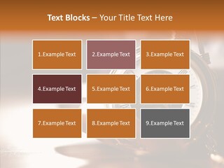 Minute Hand Roman Numeral Cog PowerPoint Template