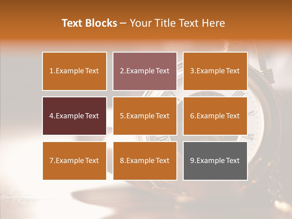 Minute Hand Roman Numeral Cog PowerPoint Template