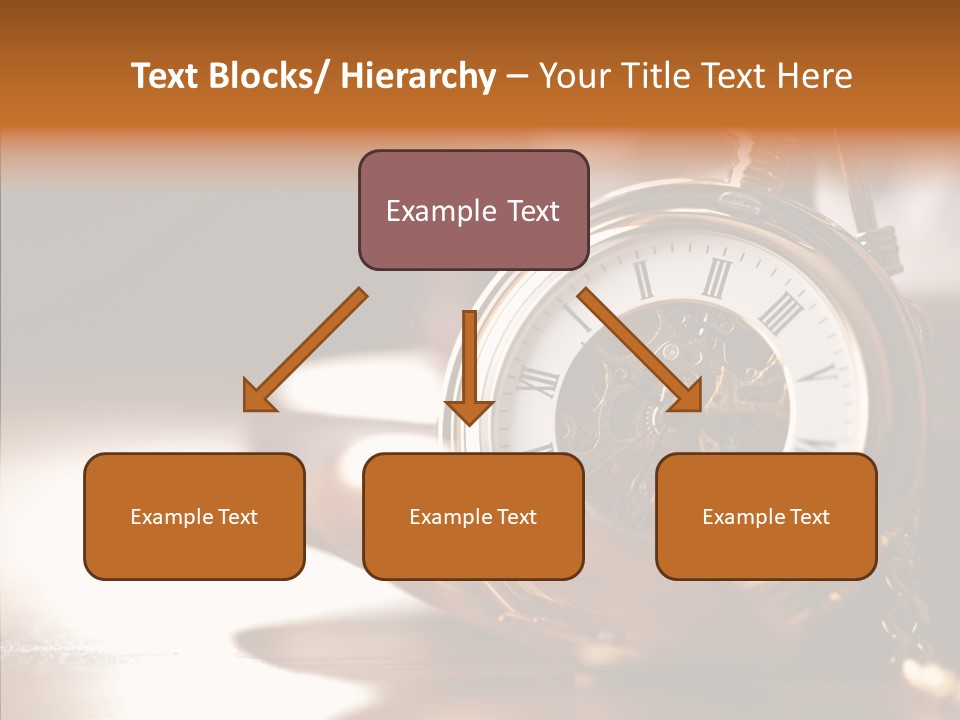 Minute Hand Roman Numeral Cog PowerPoint Template