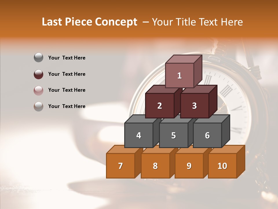 Minute Hand Roman Numeral Cog PowerPoint Template