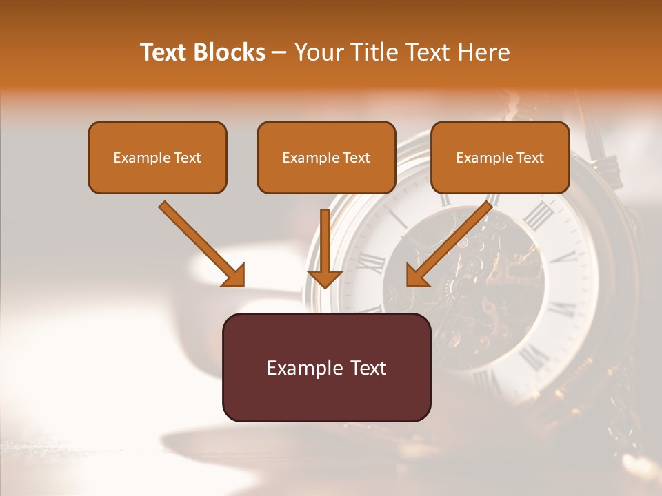 Minute Hand Roman Numeral Cog PowerPoint Template