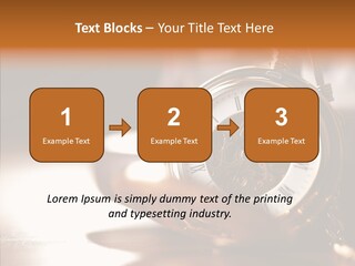 Minute Hand Roman Numeral Cog PowerPoint Template