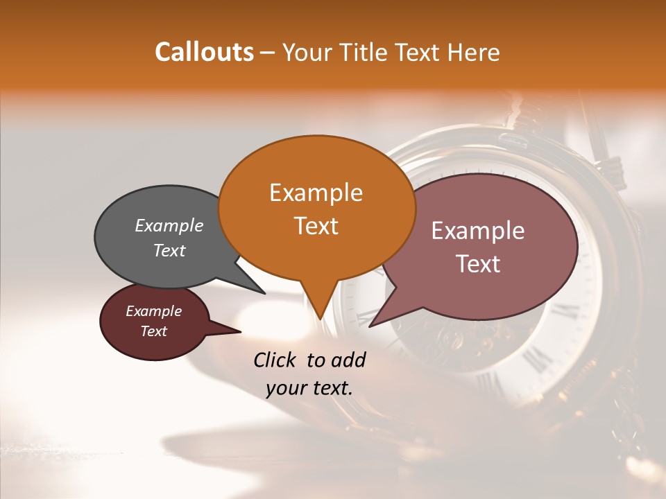 Minute Hand Roman Numeral Cog PowerPoint Template