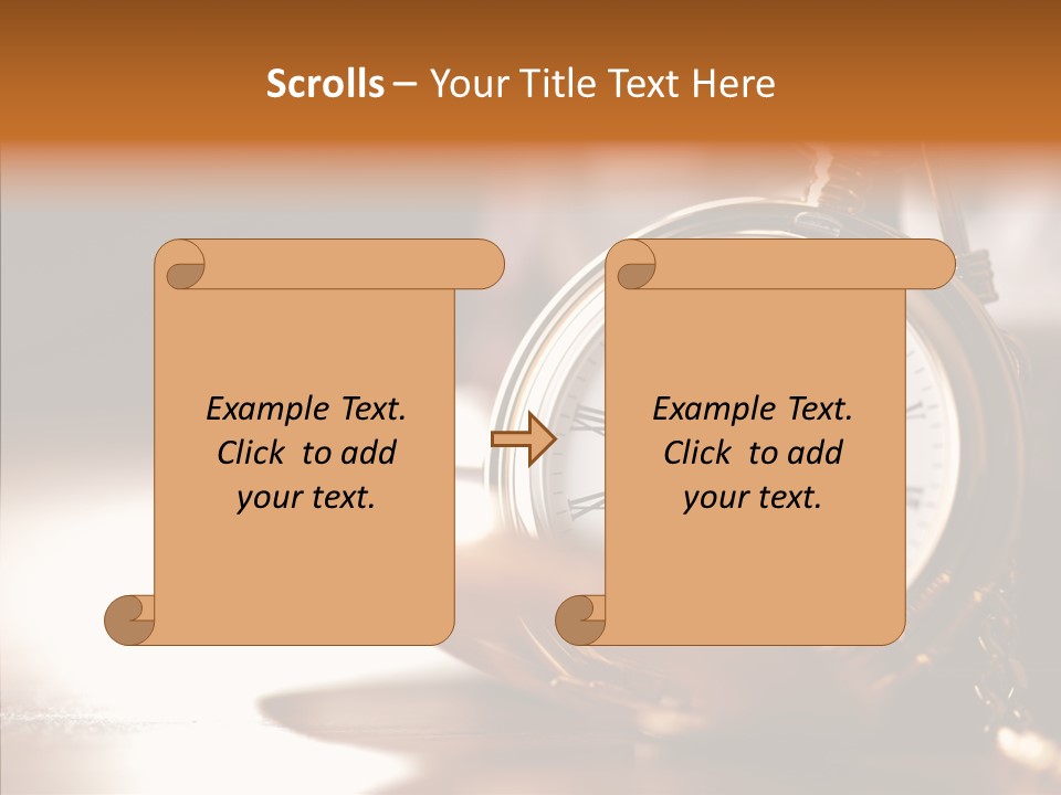 Minute Hand Roman Numeral Cog PowerPoint Template