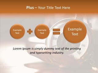 Minute Hand Roman Numeral Cog PowerPoint Template