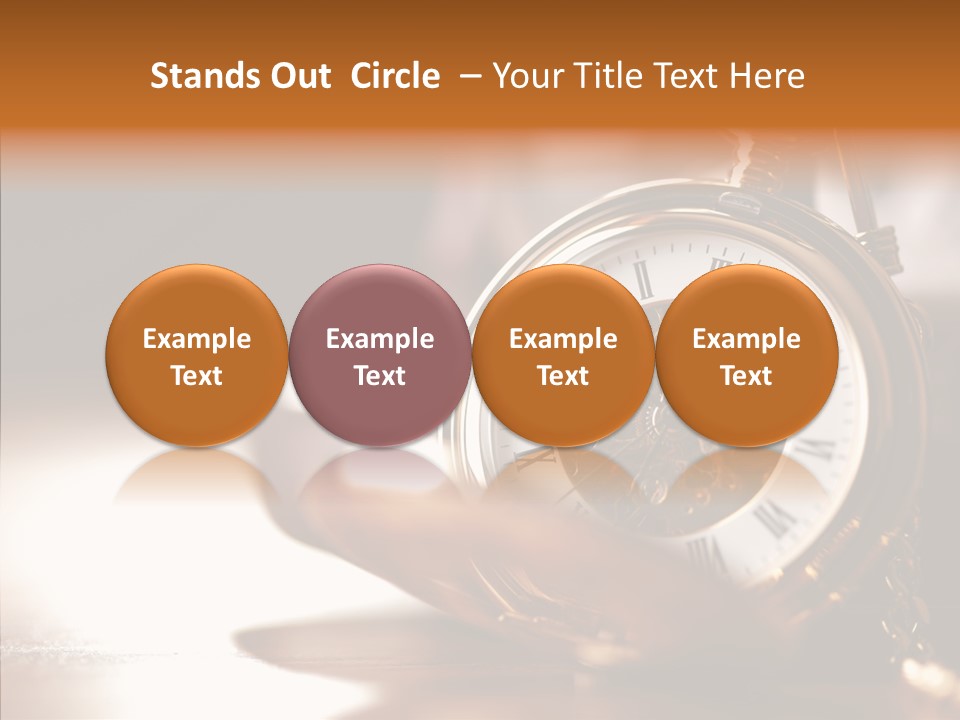 Minute Hand Roman Numeral Cog PowerPoint Template