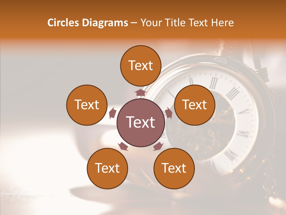 Minute Hand Roman Numeral Cog PowerPoint Template