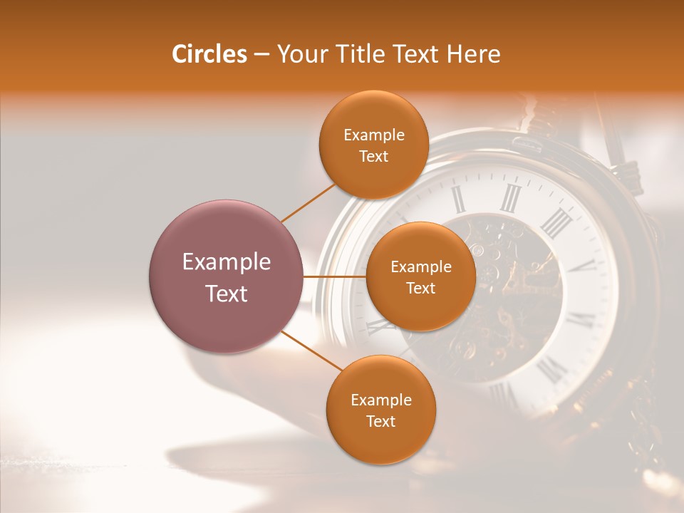 Minute Hand Roman Numeral Cog PowerPoint Template