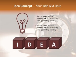 Minute Hand Roman Numeral Cog PowerPoint Template