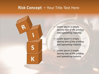 Minute Hand Roman Numeral Cog PowerPoint Template