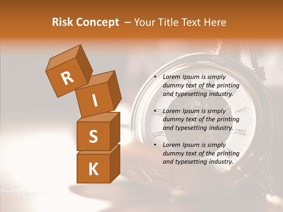 Minute Hand Roman Numeral Cog PowerPoint Template